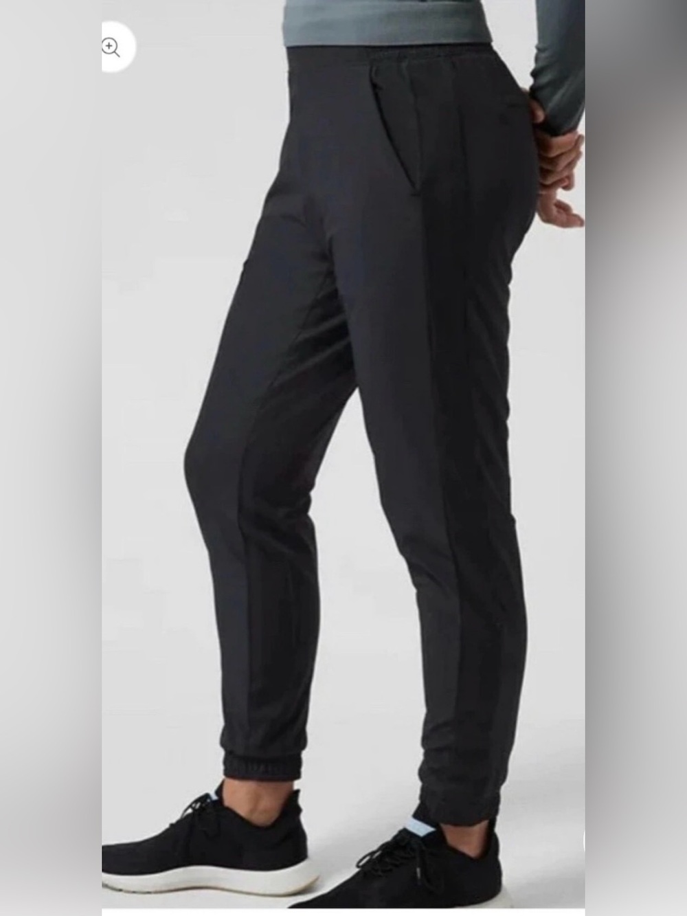 Athleta black the textured Brooklyn ankle jogger pant size 8 pull on